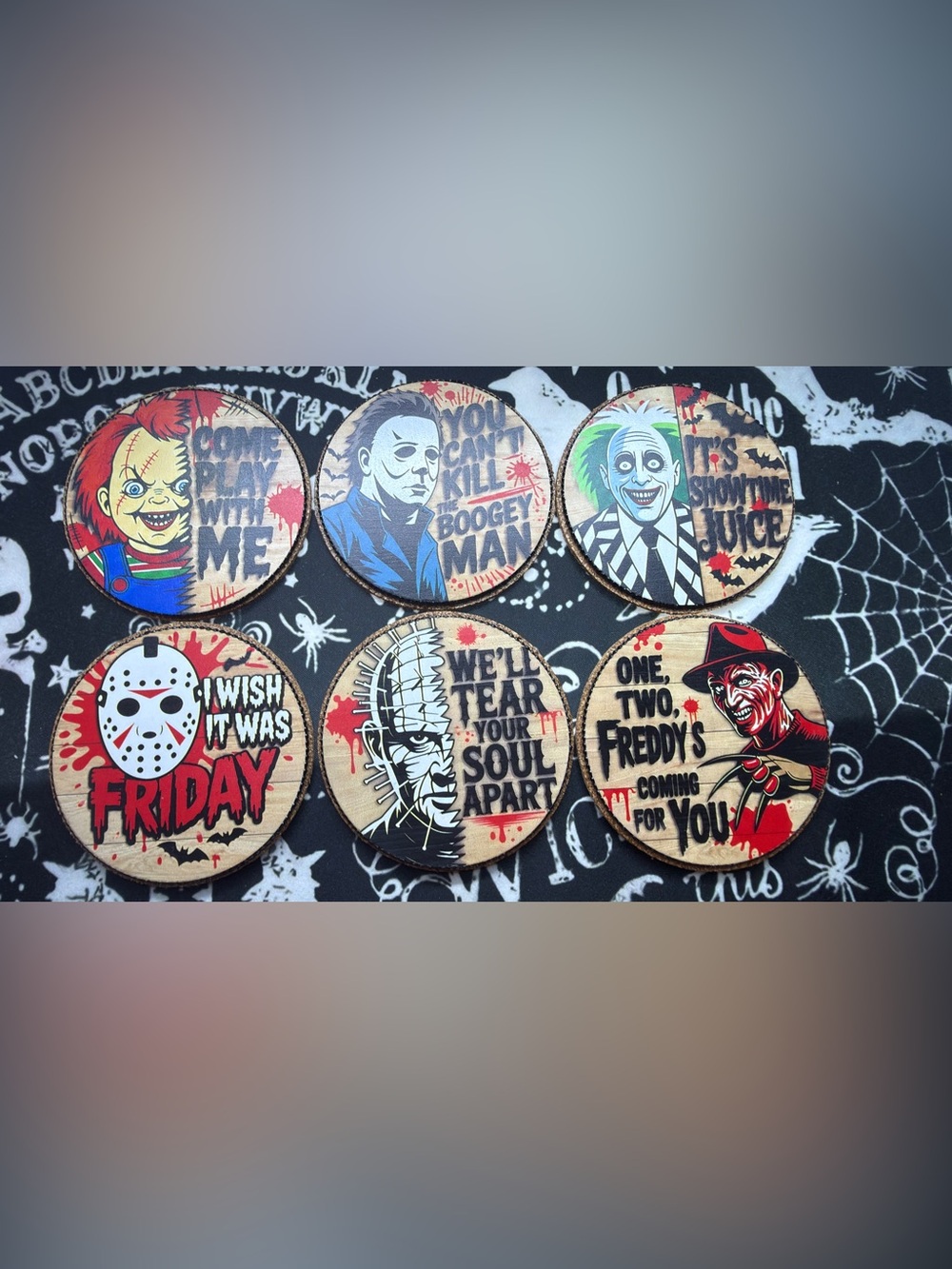 Horror Coasters Set of 6 - Picture 2 of 3